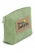 Hello Summer Patch Olive Canvas Pouch