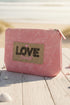 Love Yourself Patch Pink Canvas Pouch