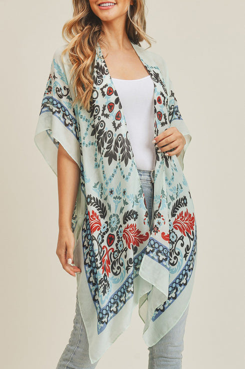 Bali Retreat Blue and Black Kimono