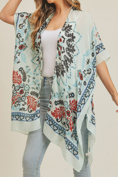 Bali Retreat Blue and Black Kimono