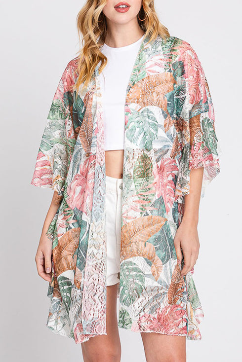 Atlantis Bloom Crochet Kimono
