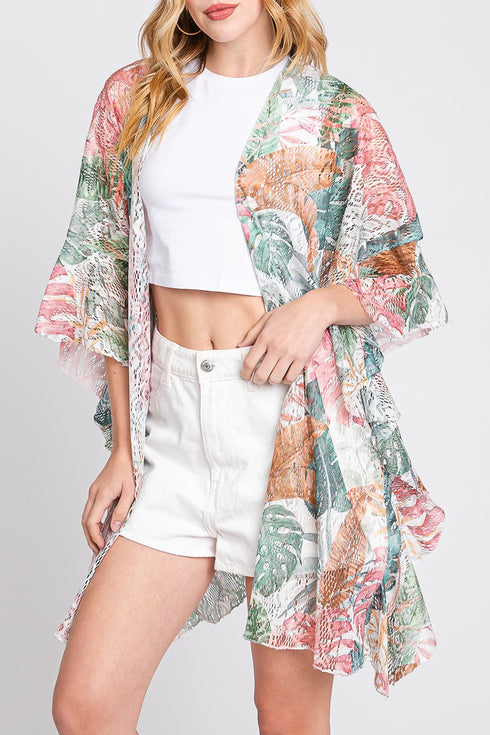 Atlantis Bloom Crochet Kimono
