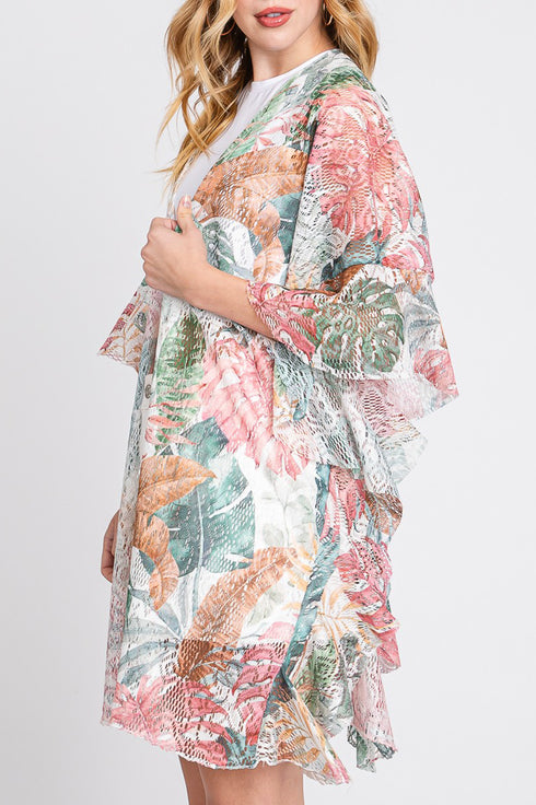 Atlantis Bloom Crochet Kimono