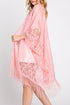 Bay Breeze Pink Lace Kimono