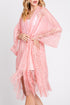 Bay Breeze Pink Lace Kimono