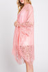 Bay Breeze Pink Lace Kimono