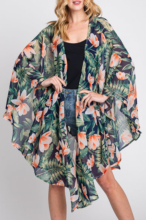 Island Edit Navy Kimono