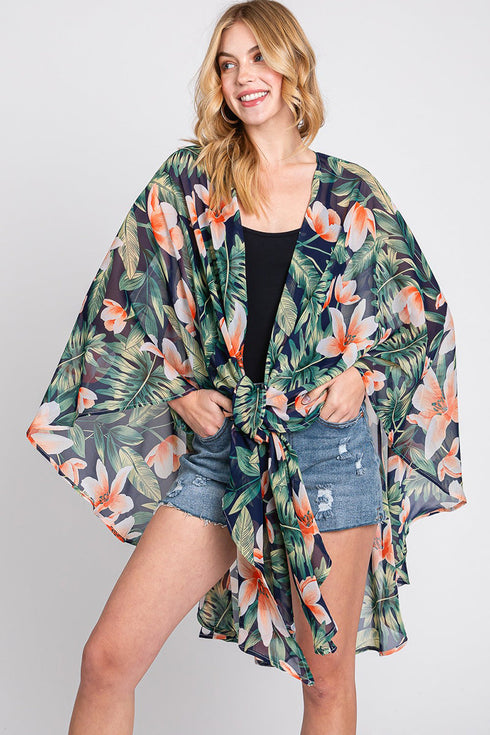 Island Edit Navy Kimono