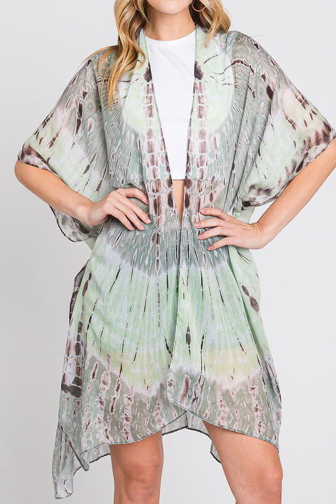 Balmy Breeze Green Kimono