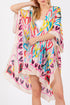 Colorful All Heart Silky Beige Kimono