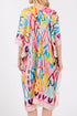 Colorful All Heart Silky Beige Kimono