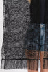 Easy Breezy Blooms Black Fringed lace Kimono