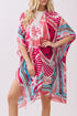 Floating Florals Pink Silky Kimono