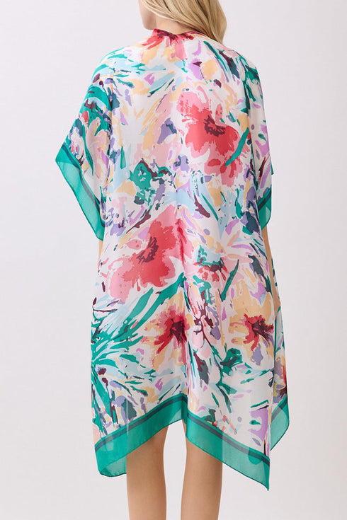 Garden Gallery Green Silky Kimono