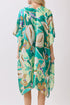 Hawaiian Holiday Green Silky Kimono