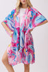 Hawaiian Holiday Pink Silky Kimono