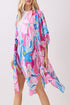 Hawaiian Holiday Pink Silky Kimono