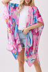 Hawaiian Holiday Pink Silky Kimono
