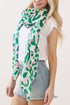 Spotted Status Pink and Green Leopard Long Scarf