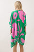 Rosette Dreams Pink and Green Kimono