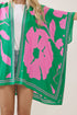 Rosette Dreams Pink and Green Kimono