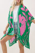 Rosette Dreams Pink and Green Kimono