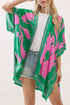 Rosette Dreams Pink and Green Kimono