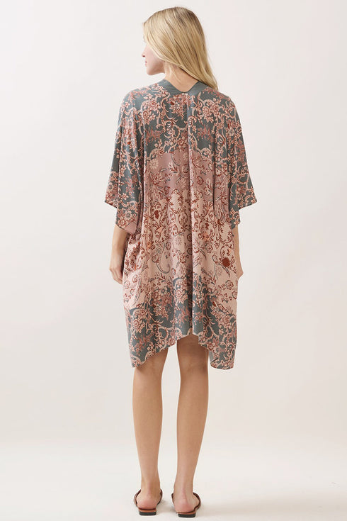 Heirloom Bloom Olive Kimono