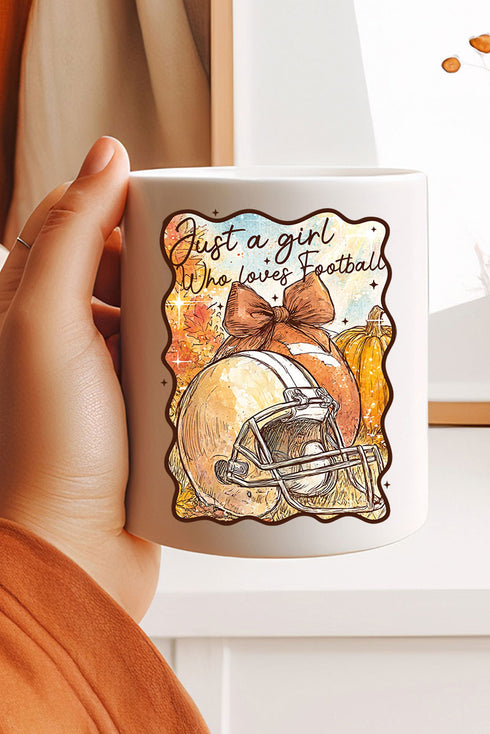 Pumpkin Spice And Football Lights Ceramic Mug