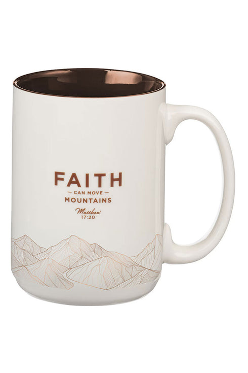 Faith Can Move Mountains White Ceramic Mug