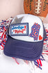 Saturdays In Oxford Navy and White Mid Profile Trucker Hat