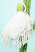White Fairleigh Fringe Bangle Clutch