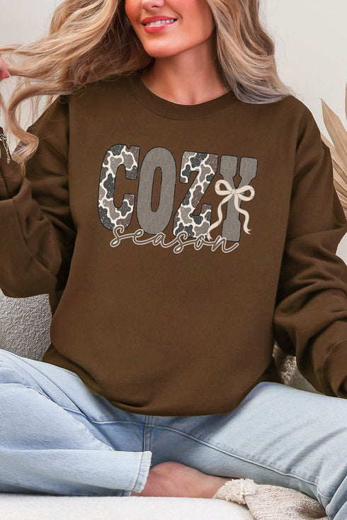 Camo Cozy Season Ecosmart Crewneck Sweatshirt