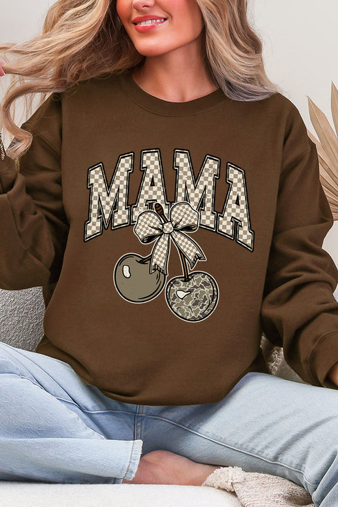 Cherry Luxe Mama Ecosmart Crewneck Sweatshirt