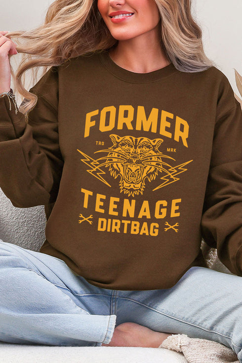 Former Teenage Dirtbag Ecosmart Crewneck Sweatshirt