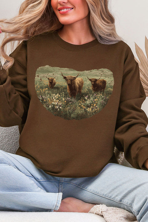 Highland Herd Ecosmart Crewneck Sweatshirt