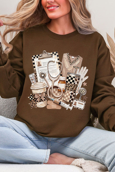 On Call In Style Ecosmart Crewneck Sweatshirt
