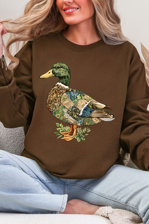 Patchwork Mallard Ecosmart Crewneck Sweatshirt