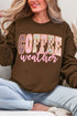 Pink Lace Coffee Weather Ecosmart Crewneck Sweatshirt
