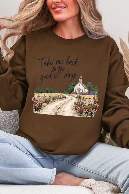 Take Me Back Ecosmart Crewneck Sweatshirt