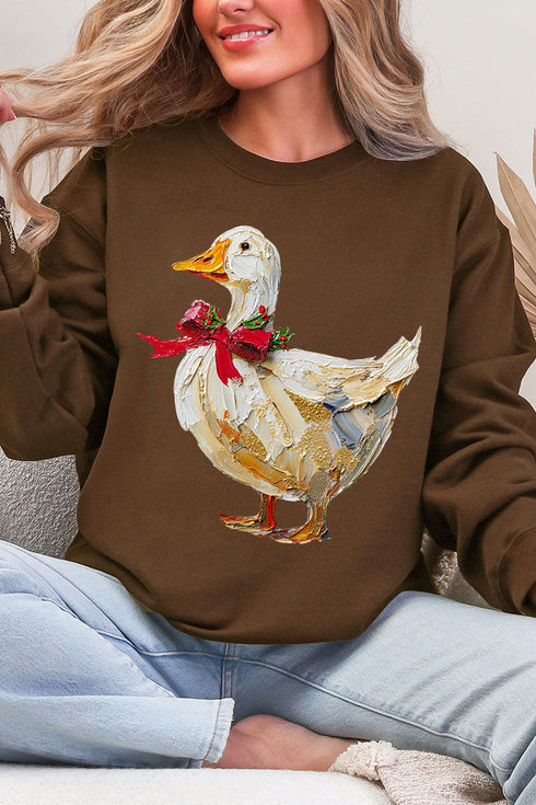 The Painted Goose Coquette Ecosmart Crewneck Sweatshirt