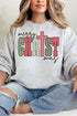 Checkered Merry CHRISTmas Ecosmart Crewneck Sweatshirt