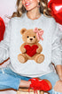 Cozy Heart Cub Faux Yarn Ecosmart Crewneck Sweatshirt
