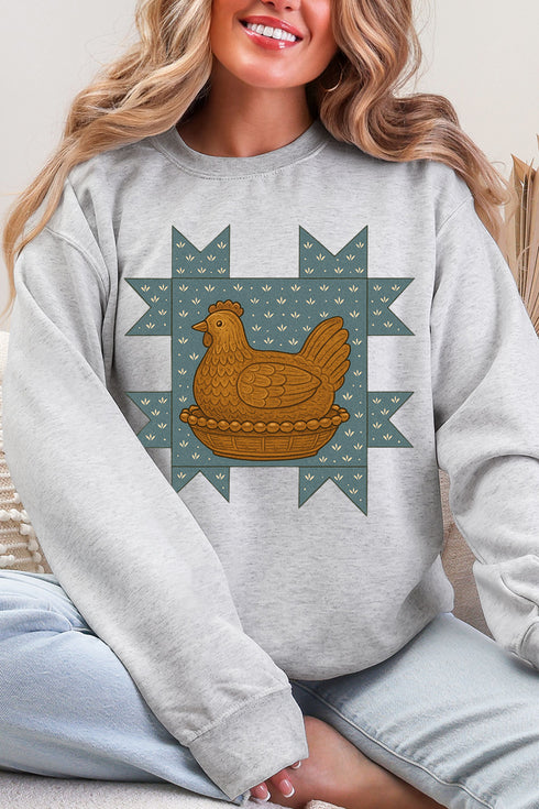 Homestead Hen Ecosmart Crewneck Sweatshirt