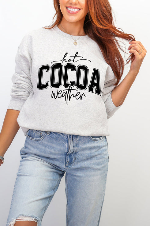 Hot Cocoa Weather Ecosmart Crewneck Sweatshirt
