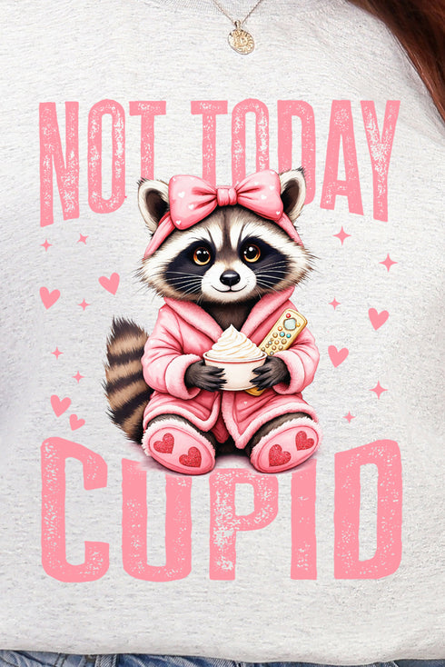 Not Today Cupid Ecosmart Crewneck Sweatshirt