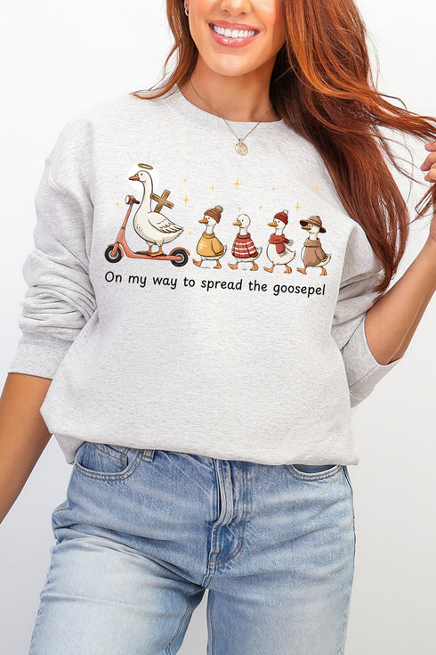 Spread The Goosepel Ecosmart Crewneck Sweatshirt