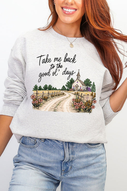 Take Me Back Ecosmart Crewneck Sweatshirt