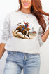 Vintage Rodeo Cowboy Ecosmart Crewneck Sweatshirt