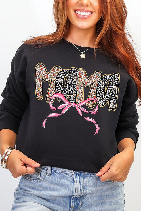 Bubble Mama Ribbon Ecosmart Crewneck Sweatshirt